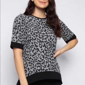 Dipped Hem Leopard Top